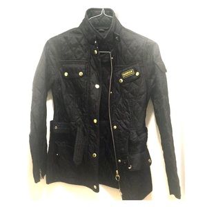 Black barbour coat